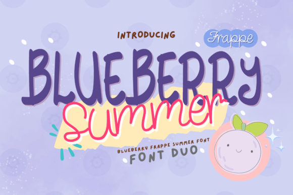 Blueberry Frappe Summer Font for Editorial Design