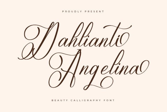 Dahlianti Angelina Font for Luxury Web Design