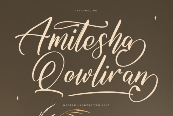 Elevating Brand Identity with Amitesha Qowliran: A Script Font That Speaks Elegance