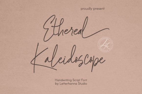 Ethereal Kaleidoscope: A Script Font for Crafters and Product Makers