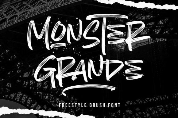 Monster Grande Font: Bold Texture for Handmade Labels