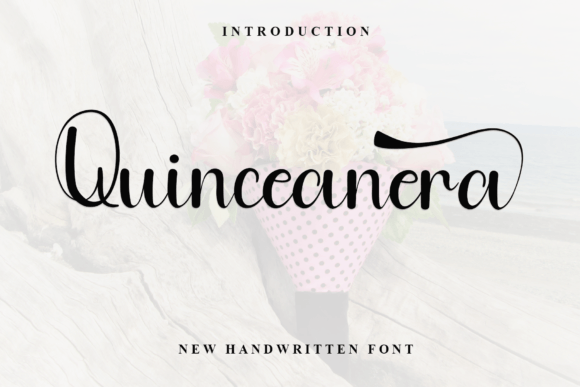 Quinceanera Font: Warm Handwritten Style for Small Business Branding