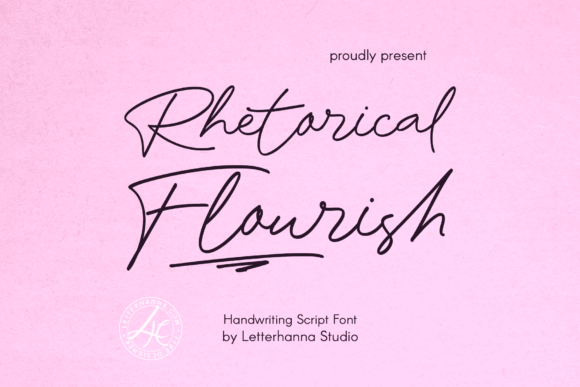Rhetorical Flourish: A Bold Script Font for Modern Web Design