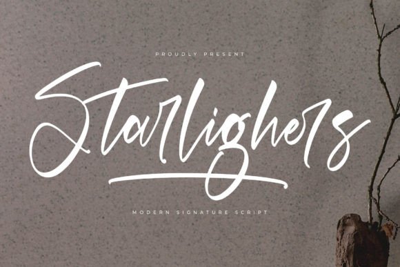Starlighers: The Elegant Script Font for Crafters and Product Designers