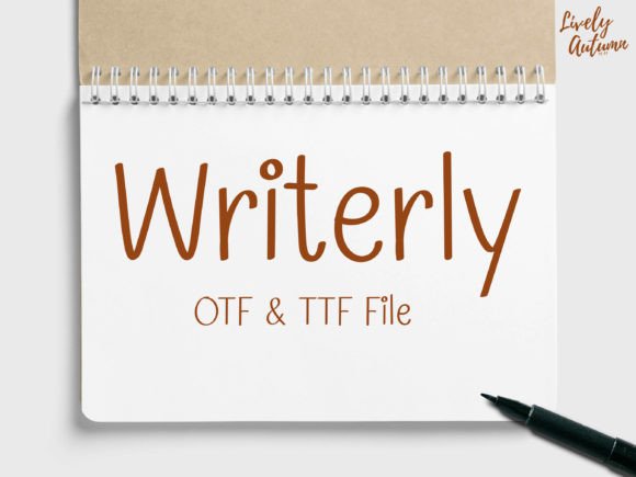 Writerly Font: A Handwritten Typeface for Small Business Branding